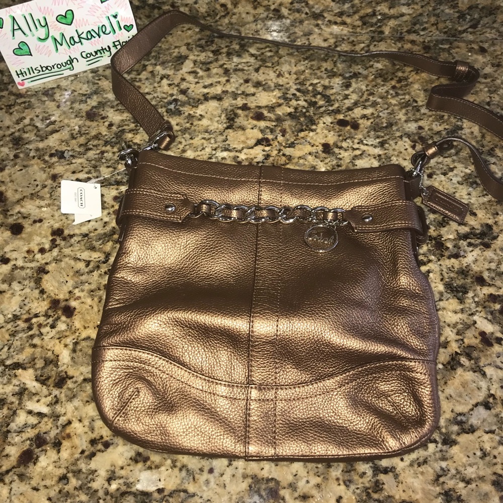 New With Tags Coach Bronze Messenger Bag
